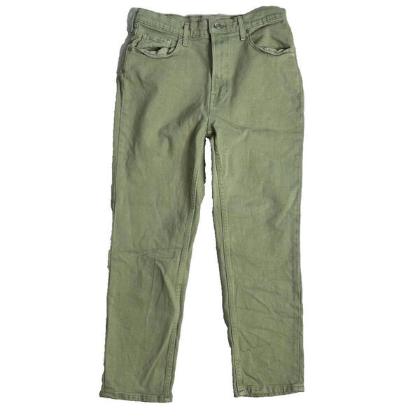 Everlane Denim - Everlane The Original Cheeky Jean High Rise Womens 29 Crop Green Denim